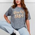 Vintage Class Of 1984 40th Reunion High School Graduation 84 Mineral Wash Tshirts Mineral Gray