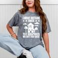 I Went Outside Once Introverts Joke Social Loner Mineral Wash Tshirts Mineral Gray