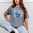 Women's Frutiger Aero Y2K Fish Mineral Wash Tshirts Mineral Gray Women's Frutiger Aero Y2K Fish Mineral Wash Tshirts Mineral Gray