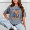 Women's Grouchy Capybara Not Friendly Do Not Touch Introvert Mineral Wash Tshirts Mineral Gray Women's Grouchy Capybara Not Friendly Do Not Touch Introvert Mineral Wash Tshirts Mineral Gray