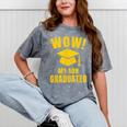 Wow My Son Graduated Mom Dad Of A Senior Graduation Mineral Wash Tshirts Mineral Gray