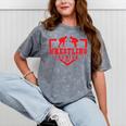 Wrestling Senior Night Wrestling Senior 2025 Graduation 11 Mineral Wash Tshirts Mineral Gray