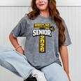 Wrestling Senior Night Senior 2026 Faith Cross Graduation Mineral Wash Tshirts Mineral Gray