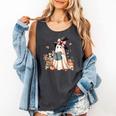 Cute Ghost Reading Book Librarian Book Lover Comfort Colors Tank Top Pepper