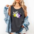 Non-Binary Book Lover Nonbinary Daisy LGBT Reading Pride Comfort Colors Tank Top Pepper