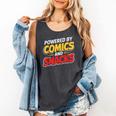Powered By Comics And Snacks Comic Book Lover Comfort Colors Tank Top Pepper