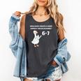 Reading 6-7 Silly Goose Read Books Bookish Bookworm Comfort Colors Tank Top Pepper