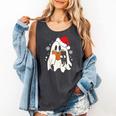 Retro Ghost Reading Book With Cat Bookish Club Christmas Men Women Kids Comfort Colors Tank Top Pepper