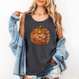 Smart Book Pumpkin Retro Fall Teacher Reading Halloween Comfort Colors Tank Top Pepper