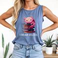 Axolotl Book Lover Librarian Reading Library Readers Comfort Colors Tank Top Blue Jean