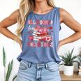 All Booked For Valentines Book Coffee Teacher Women Comfort Colors Tank Top Blue Jean