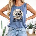 Booktrovert Raccoon Reading And Coffee For Book Lover Comfort Colors Tank Top Blue Jean