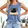 Cat On Open Book Mushrooms Ferns Dark Academia Comfort Colors Tank Top Blue Jean Cat On Open Book Mushrooms Ferns Dark Academia Comfort Colors Tank Top Blue Jean