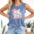 Cute Bookish Kindle Girlie Nerdy Read Book Lover Girl Women Comfort Colors Tank Top Blue Jean
