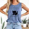 Cute Cats And Books Aesthetic Feline Reader Graphic Premium Tri-Blend Comfort Colors Tank Top Blue Jean