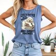 Great Pyrenees Dog Breed Life Is Better With Books And Great Comfort Colors Tank Top Blue Jean