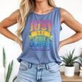 JUST ONE MORE CHAPTER Fun Reading Book Lover Comfort Colors Tank Top Blue Jean