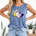 Non-Binary Book Lover Nonbinary Daisy LGBT Reading Pride Comfort Colors Tank Top Blue Jean