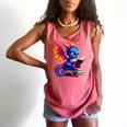 Dragon Reading a Book Bookworm Book Lover Comfort Colors Tank Top Watermelon