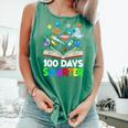 100th Day Of School Astronaut Books Space 100 Days Smarter Comfort Colors Tank Top Violet