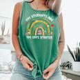 100th Day Of School Teachers Students Women Floral Books Comfort Colors Tank Top Violet