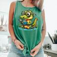 Alligator Reading a Book Animal Comfort Colors Tank Top Violet Alligator Reading a Book Animal Comfort Colors Tank Top Violet