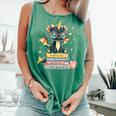 Book Lover Chibi Dragon With Big Red Glasses Bookworm Comfort Colors Tank Top Violet