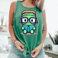 Book Lover Frankenstein's Monster With Reading Glasses Comfort Colors Tank Top Violet