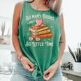 Book Reading Kafee Librarian Vele Books And Little Time Comfort Colors Tank Top Violet