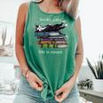 Books Cats Life Is Sweet Cats Books Lover Men Women Comfort Colors Tank Top Violet