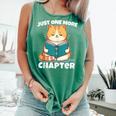 Cat Reading Books Bookworm Read One More Chapter Comfort Colors Tank Top Violet