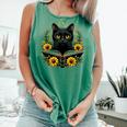 Cat For Women Book Lover Cute Cat And Book Comfort Colors Tank Top Violet