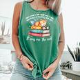Cats And Books Easily Distracted By Book & Cat Lover Men Women Kids Comfort Colors Tank Top Violet