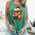 Chicken Reading a Book Farm Animal Chick Comfort Colors Tank Top Violet