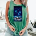 Cosmic Botanical Book Lover Reading Comfort Colors Tank Top Violet