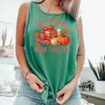 Cozy Readers Book Society Teacher Reading Floral Pumpkin Tee Comfort Colors Tank Top Violet