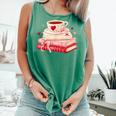 Cute Books And Coffee Crochet Valentines Day Tee For Couples Comfort Colors Tank Top Violet