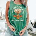 Cute Dragon Book Hot Air Balloon Adventure Fantasy Reading Comfort Colors Tank Top Violet