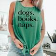 Dogs Books Naps Lovers Comfort Colors Tank Top Violet
