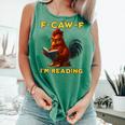 F-CAW-F I'm Reading Chicken Book Lover Introvert Meme Comfort Colors Tank Top Violet