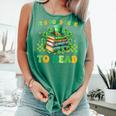 Goods Luck Read Librarian Book Patrick Days Shamrock Clover Comfort Colors Tank Top Violet