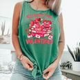 HUGvyn All Booked For Valentines Teacher Book Reading Heart Comfort Colors Tank Top Violet
