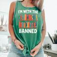 I'm With The Banned Librarian Banned Book Lover Reader Comfort Colors Tank Top Violet