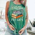 I Just Want To Read Books And Pet Cats Bookish Bookworm Comfort Colors Tank Top Violet I Just Want To Read Books And Pet Cats Bookish Bookworm Comfort Colors Tank Top Violet