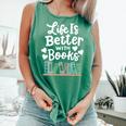 Librarian Library Books Reading Reader Comfort Colors Tank Top Violet