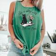 Life Better With 2 Cats Books Kitten Kitty Women Girls Kids Comfort Colors Tank Top Violet