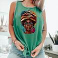 Melanin Girl Afro Book Lover Librarian Teacher Student Comfort Colors Tank Top Violet