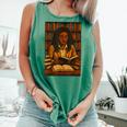 Melanin Girl Locs Book Lover Librarian Teacher Student Comfort Colors Tank Top Violet