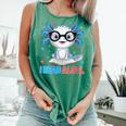 I Read Alotl Cute Axolotl Reading Book Lover Comfort Colors Tank Top Violet