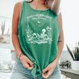 Read In Peace Skeleton Reading Book Halloween Bookish Comfort Colors Tank Top Violet